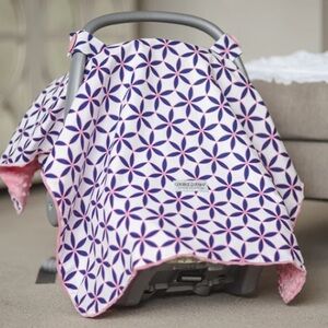 Baby girl car seat canopy cover